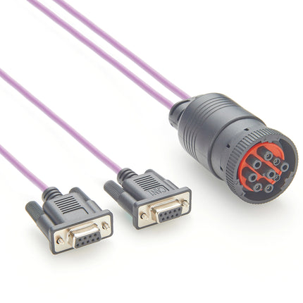 CAN J1939 Type 1 DEUTSCH to Dual DB9 Adapter Cable