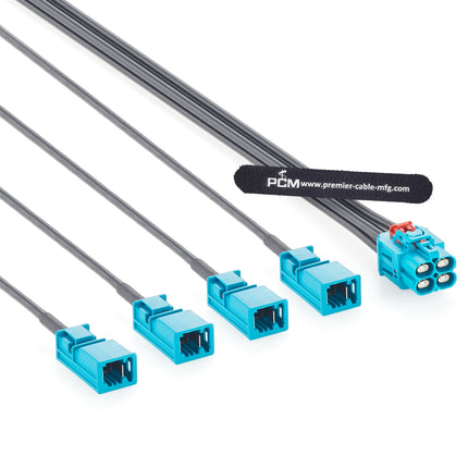 4 In 1 TE GEMnet Female to MATEnet Male Automotive Ethernet Extension Cable