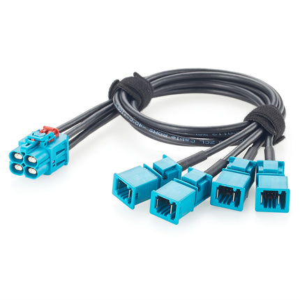 4 In 1 TE GEMnet Female to MATEnet Male Automotive Ethernet Extension Cable