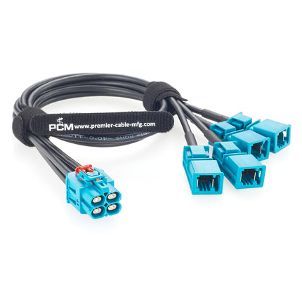 4 In 1 TE GEMnet Female to MATEnet Male Automotive Ethernet Extension Cable