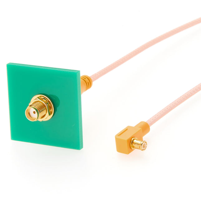 SMA Female Bulkhead to MCX Plug Right Angle Cable