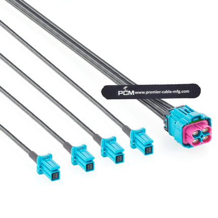 E6K14D-1CAZ5-Z Waterproof 4 In 1 H-MTD to MATEnet Automotive Ethernet Cable