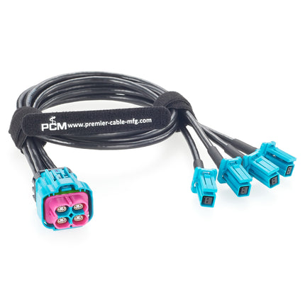 E6K14D-1CAZ5-Z Waterproof 4 In 1 H-MTD to MATEnet Automotive Ethernet Cable