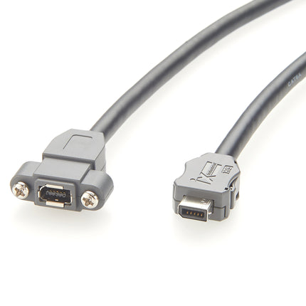 IX Industrial In-Line Jack Panel Mount Cable