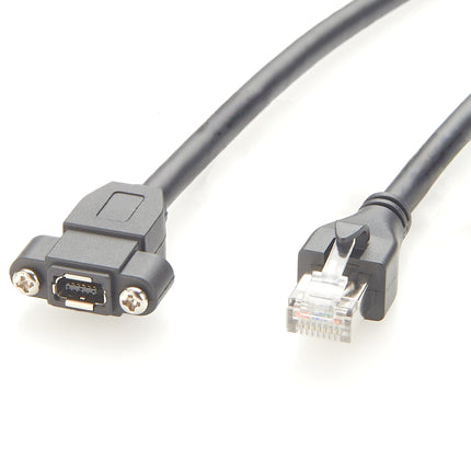 Cat6a Industrial Ethernet Cable IX A Key Inline Jack to RJ45