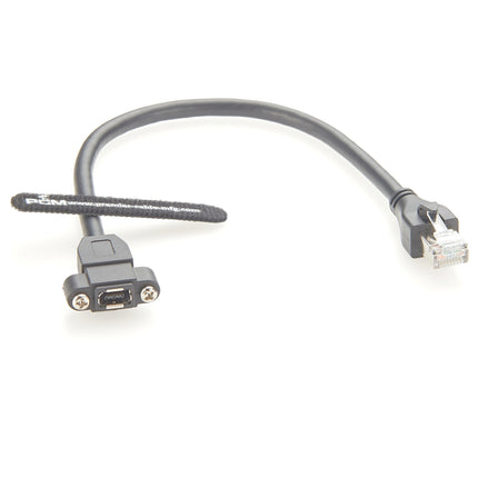 Cat6a Industrial Ethernet Cable IX A Key Inline Jack to RJ45