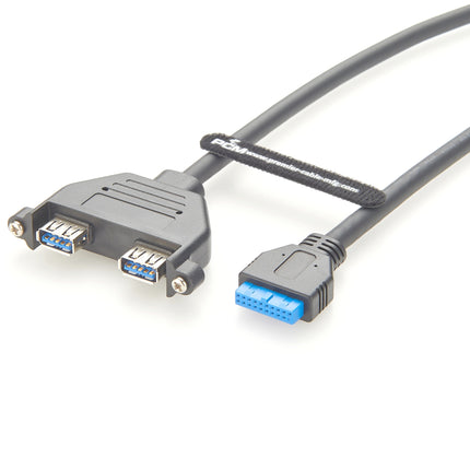 USB 3.0 Dual Port PCI Bracket Cable