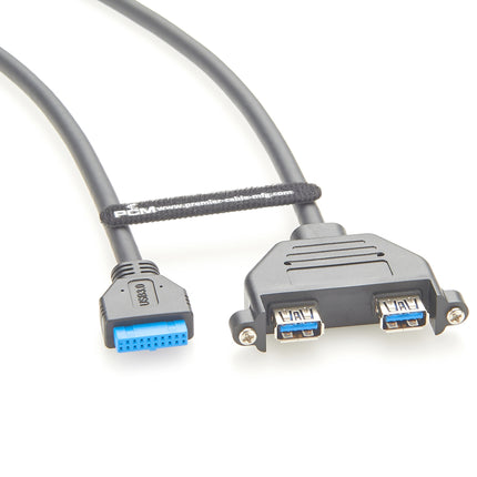 USB 3.0 Dual Port PCI Bracket Cable