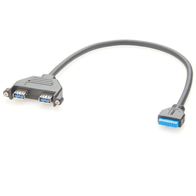 USB 3.0 Dual Port PCI Bracket Cable