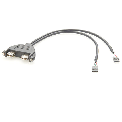 2 Port USB 2.0 A Low Profile Slot Plate Adapter Cable