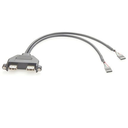 2 Port USB 2.0 A Low Profile Slot Plate Adapter Cable