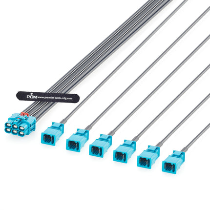 TE 1-2428482-4 6 In 1 GEMnet to MATEnet Extension Cable for Automotive Ethernet