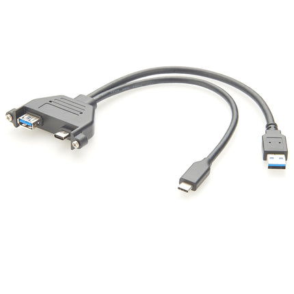 Panel Mount USB 3.0 & USB 3.1 C Extension Cable