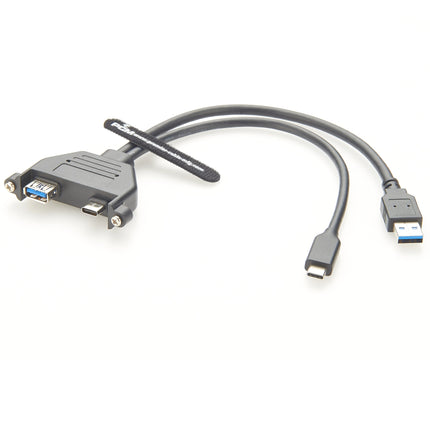Panel Mount USB 3.0 & USB 3.1 C Extension Cable