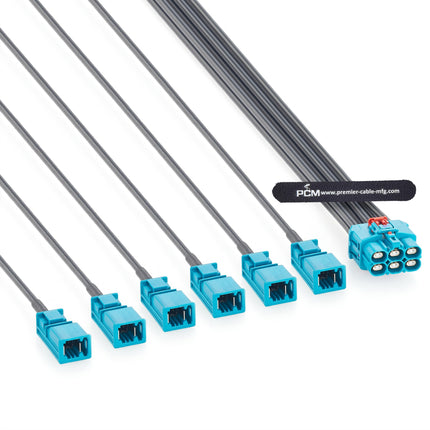 TE 1-2428482-4 6 In 1 GEMnet to MATEnet Extension Cable for Automotive Ethernet