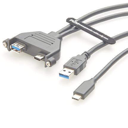 Panel Mount USB 3.0 & USB 3.1 C Extension Cable
