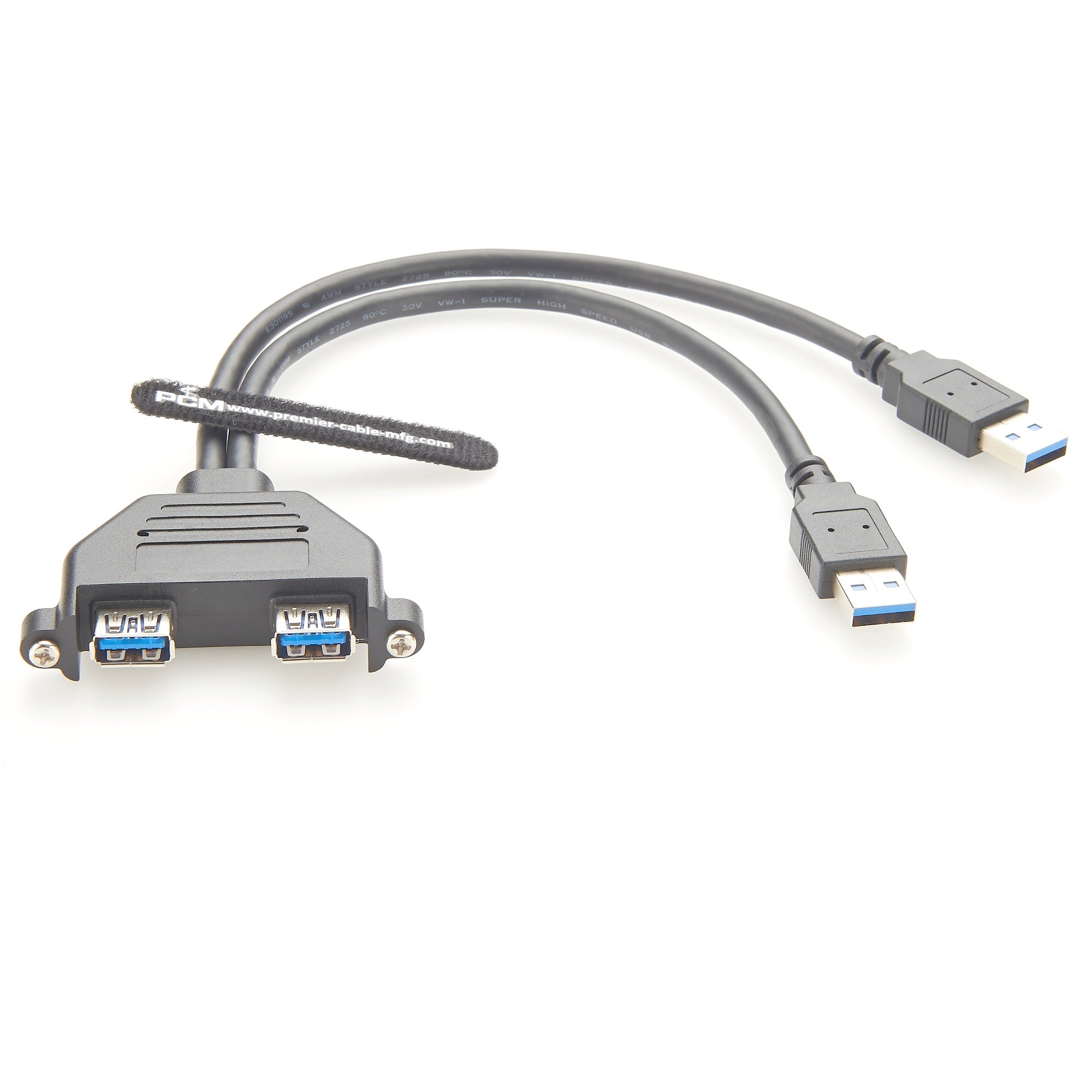 Usb Cable Mount Dual USB 3.0 Panel Mount Extension Cable – Premier Cable