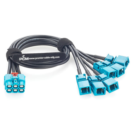 TE 1-2428482-4 6 In 1 GEMnet to MATEnet Extension Cable for Automotive Ethernet