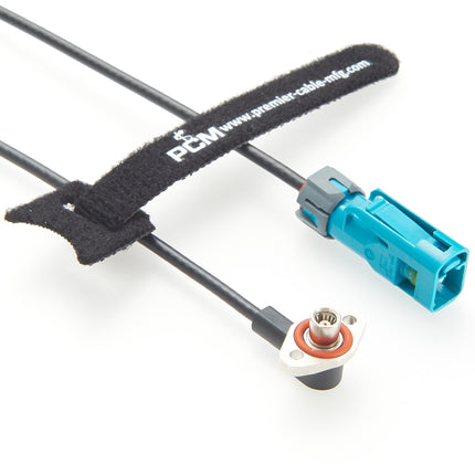 IP67 Waterproof FAKRA to SMB Right Angle 2-Hole Flange Mount Cable