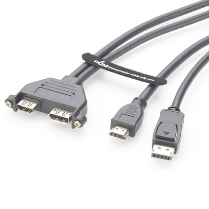 Screw Panel Mount HDMI & DisplayPort Extension Cable