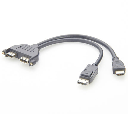 Screw Panel Mount HDMI & DisplayPort Extension Cable