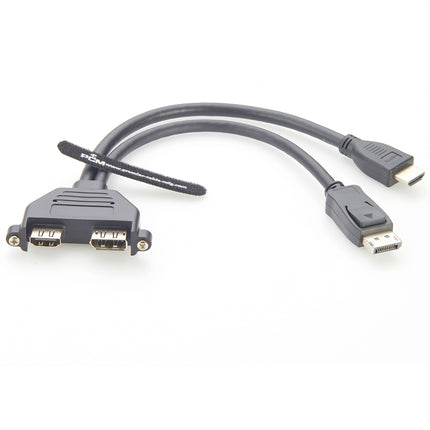 Screw Panel Mount HDMI & DisplayPort Extension Cable