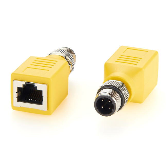 M12 D Code 4 Pin to RJ45 Adapter