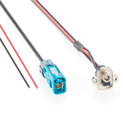 Waterproof FAKRA to SMB+2 Panel Mount Automotive Cable Assembly