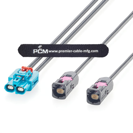 Dual Port GEMnet Automotive Ethernet Extension Cable Male to Female