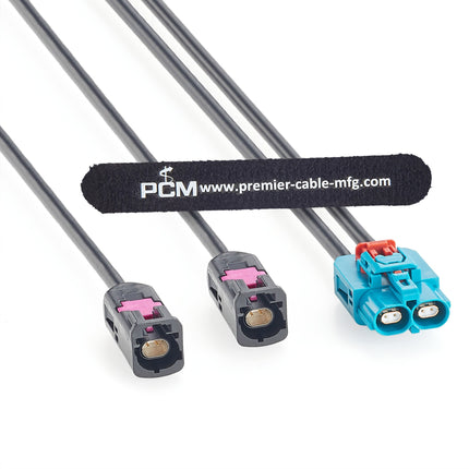 Dual Port GEMnet Automotive Ethernet Extension Cable Male to Female