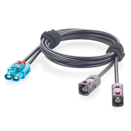 Dual Port GEMnet Automotive Ethernet Extension Cable Male to Female