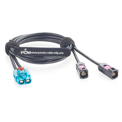 Dual Port GEMnet Automotive Ethernet Extension Cable Male to Female