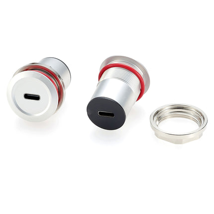 USB 3.1 Type C Round Panel Mount Adapter