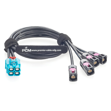 1-2386629-4 Quad Port GEMnet Gigabit Automotive Ethernet Wire Harness