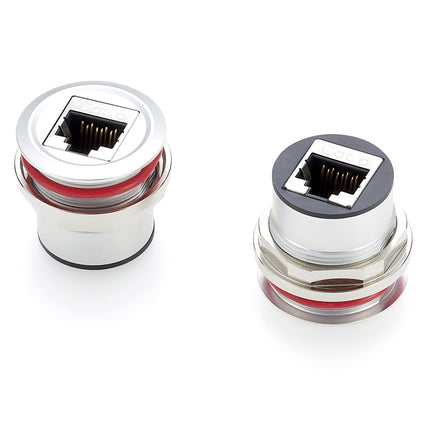 RJ45 Ethernet Round Panel Mount Adapter