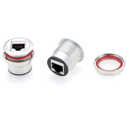 RJ45 Ethernet Round Panel Mount Adapter