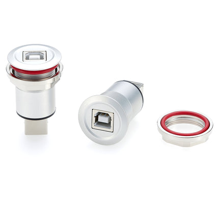 Metal Panel Mount Adapter USB 2.0 B to B