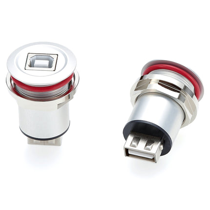 USB B to A Panel Mount Connector