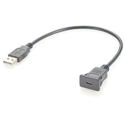 Snap-In Panel Mount Cable USB C to USB A