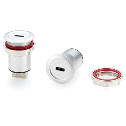 USB C to A Round Panel Mount Adapter