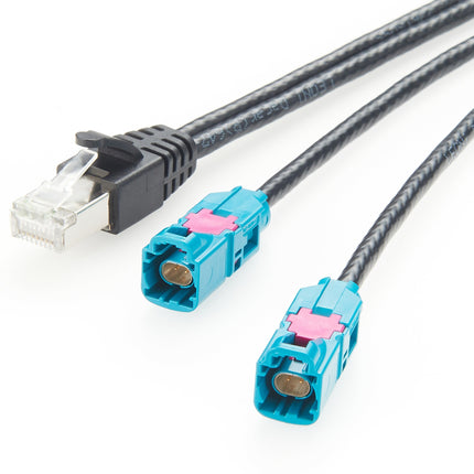 Dual H-MTD to RJ45 10 Gigabit Automotive Ethernet Cable