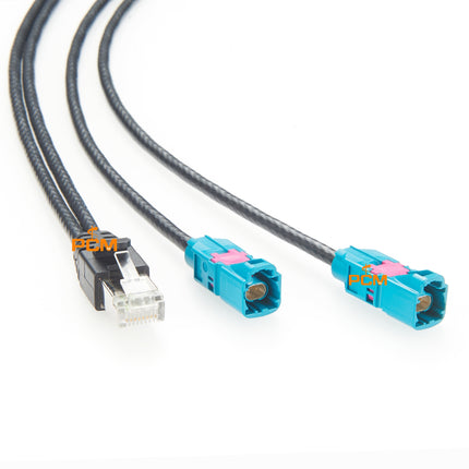 RJ45 to Dual H-MTD Automotive Ethernet Cable