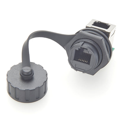 Panel Mount RJ12 Waterproof Connector Right Angle