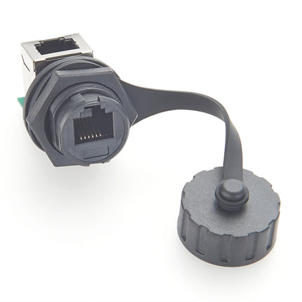 Panel Mount RJ12 Waterproof Connector Right Angle
