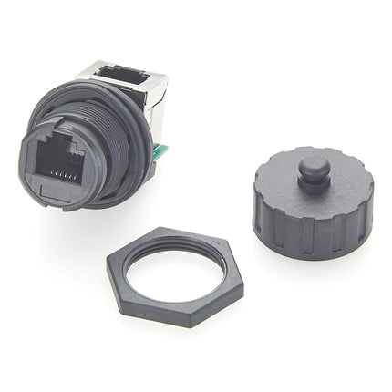 Panel Mount RJ12 Waterproof Connector Right Angle