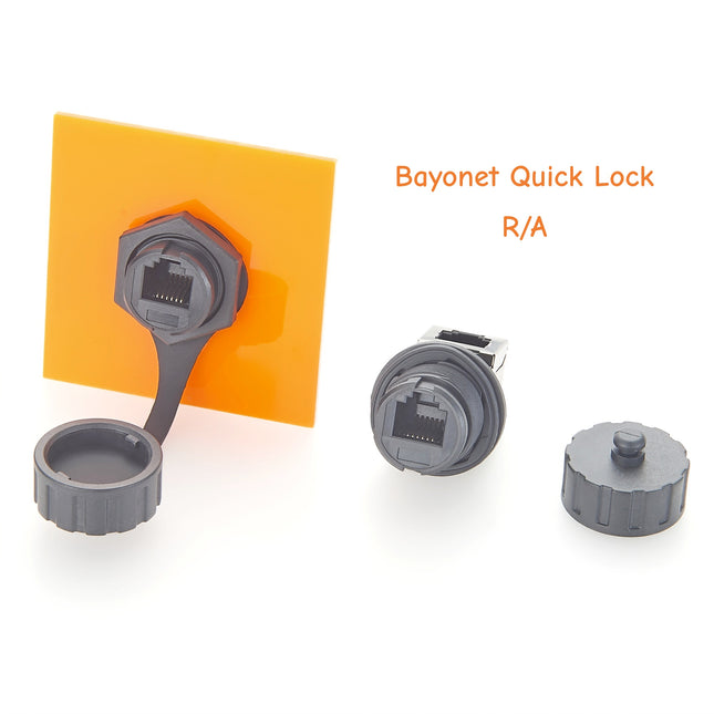 Panel Mount RJ12 Waterproof Connector Right Angle