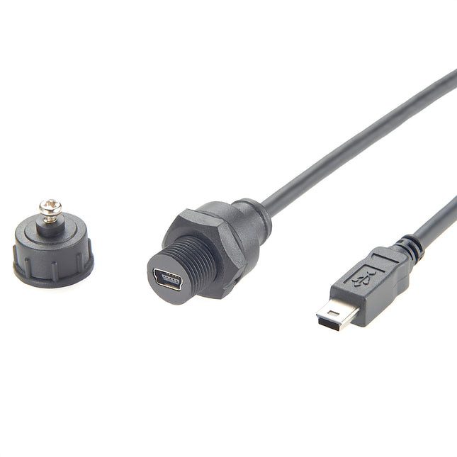 Panel Mount Mini USB Waterproof Cable