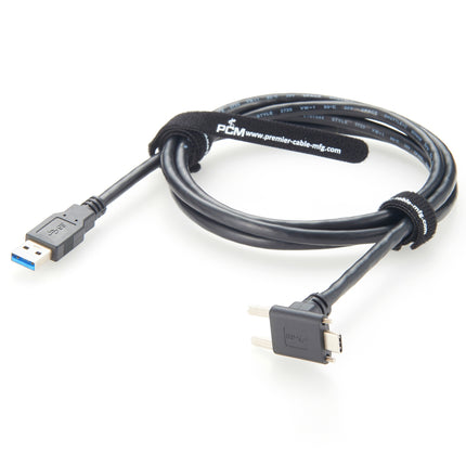 Up Angled Screw Locking Cable USB 3.1 Type-C to USB 3.0 A