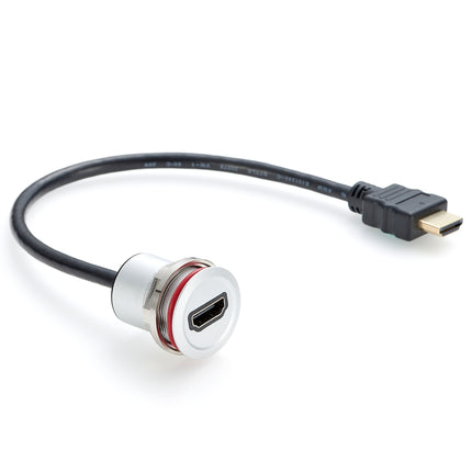 Metal Round Panel Mount HDMI Cable