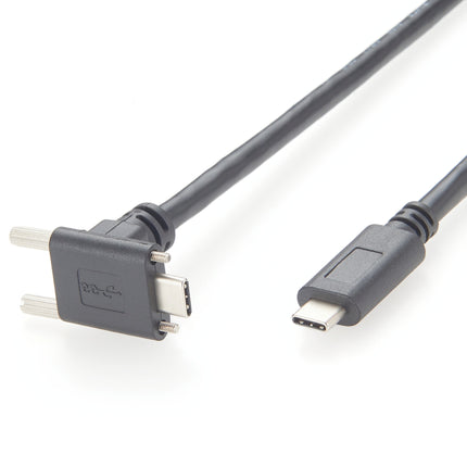 Right Angle USB 3.1 Type-C Screw Locking Cable